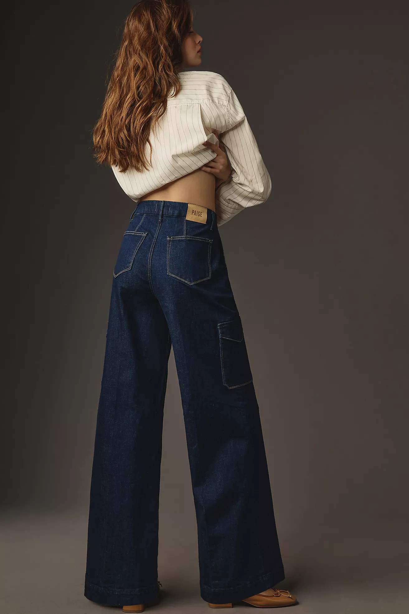 PAIGE Harper Utility High-Rise Wide-Leg Jeans | Anthropologie (US)