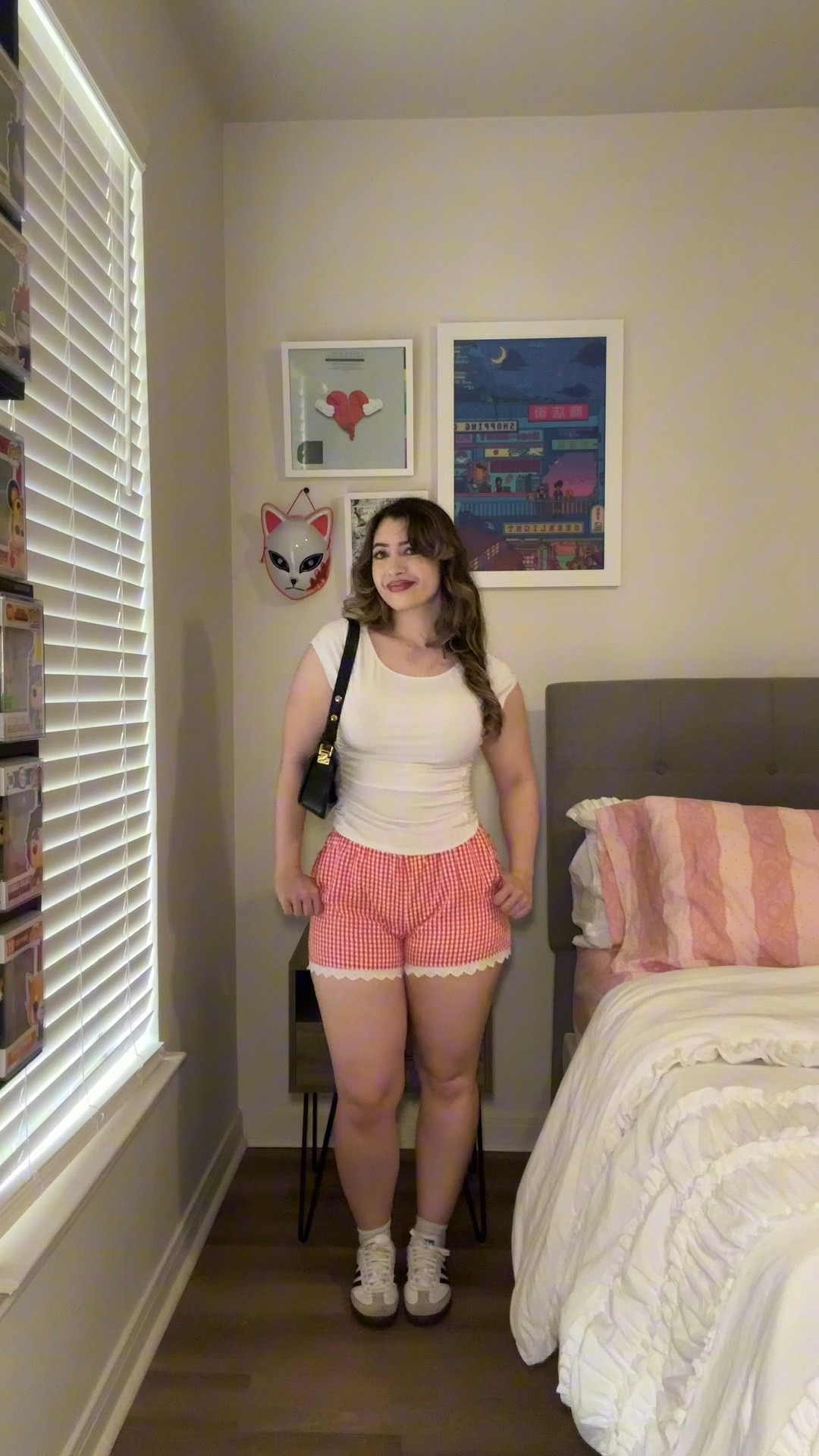 gingham shorts outfit 