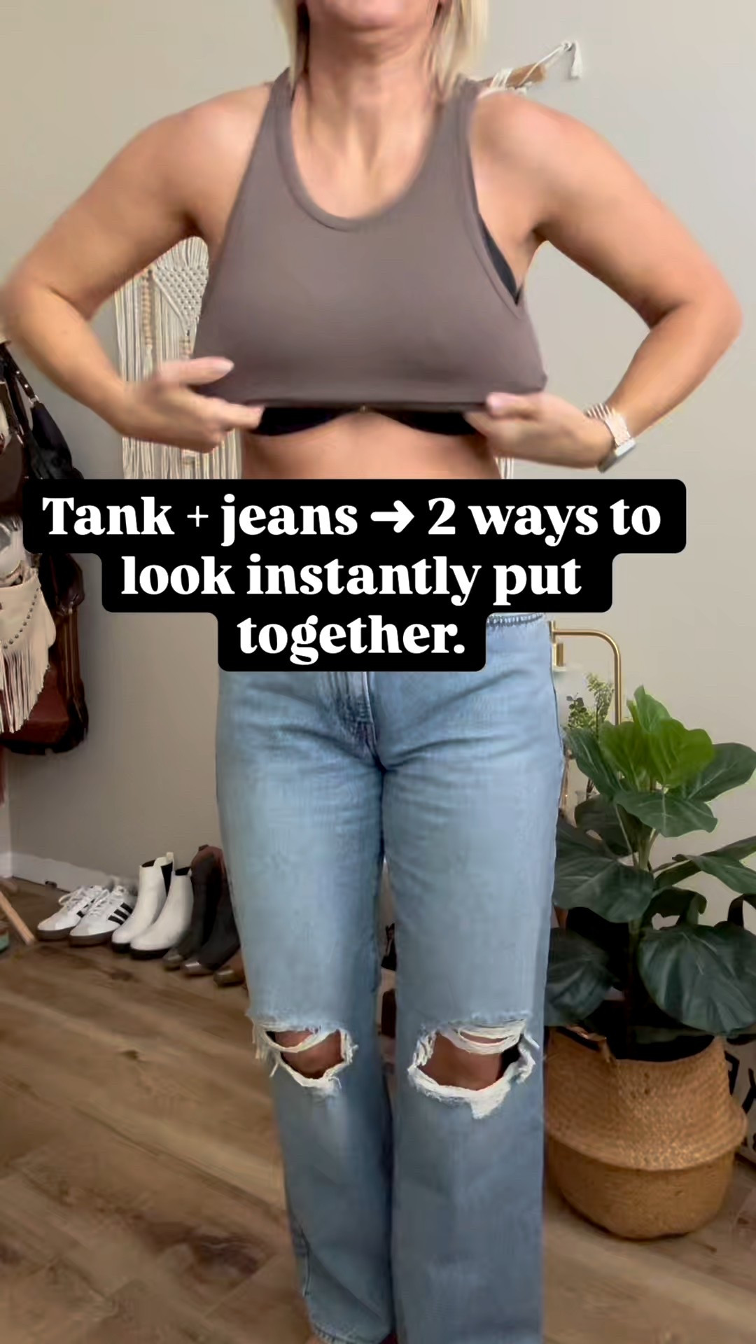 Tank + jeans ➜ 2 ways to look instantly put together.
#fallfashion #falloutfit #falloutfitideas #outfits #outfitideas4you  #levis #denim #tanktop

#LTKFindsUnder100 #LTKHoliday #LTKGiftGuide