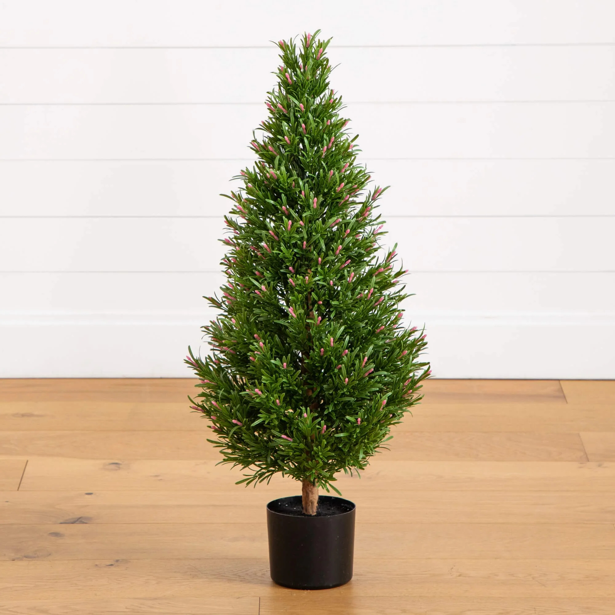 3' UV Resistant Artificial Rosemary Cone Topiary Tree (Indoor/Outdoor) | Nearly Natural | Nearly Natural