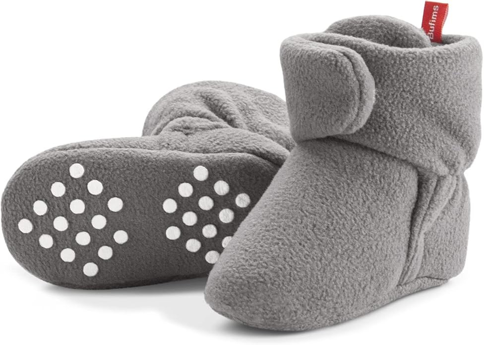 Bufims Baby Fleece Booties Newborn Unisex Booties Non-Slip Newborn Infant First Walkers Warm Shoe... | Amazon (US)