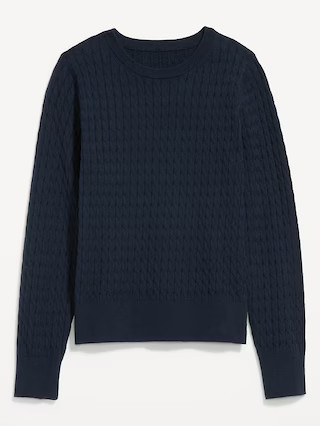SoSoft Crew-Neck Cable Sweater | Old Navy (US)