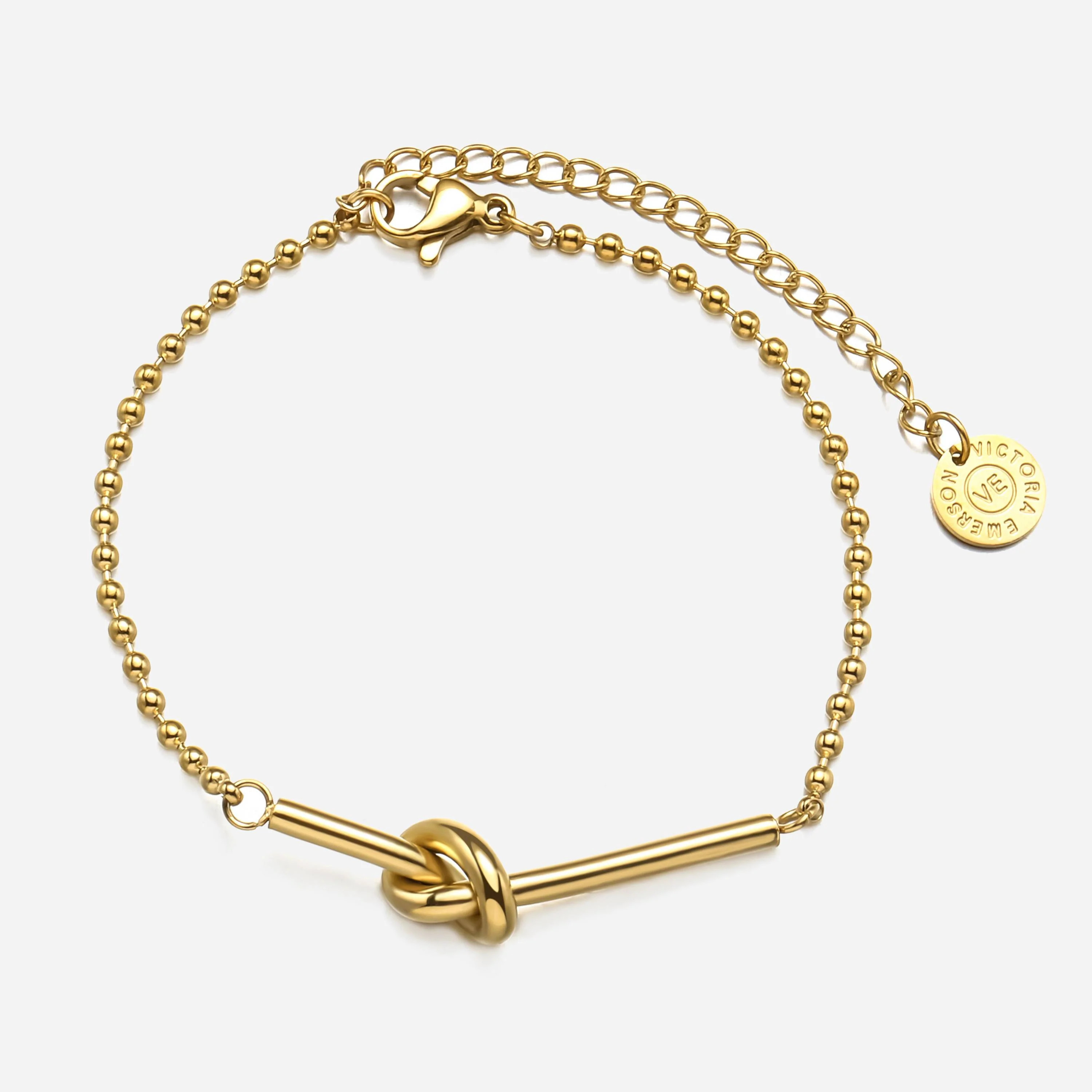 Knotted Beaded Chain Bracelet | Victoria Emerson