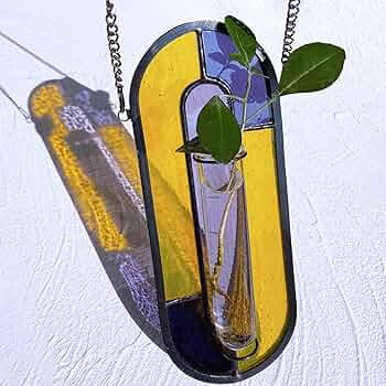 LITMIND Multi-Color Stained Glass Propagation Station - Handcrafted Translucent Suncatcher Plante... | Amazon (US)