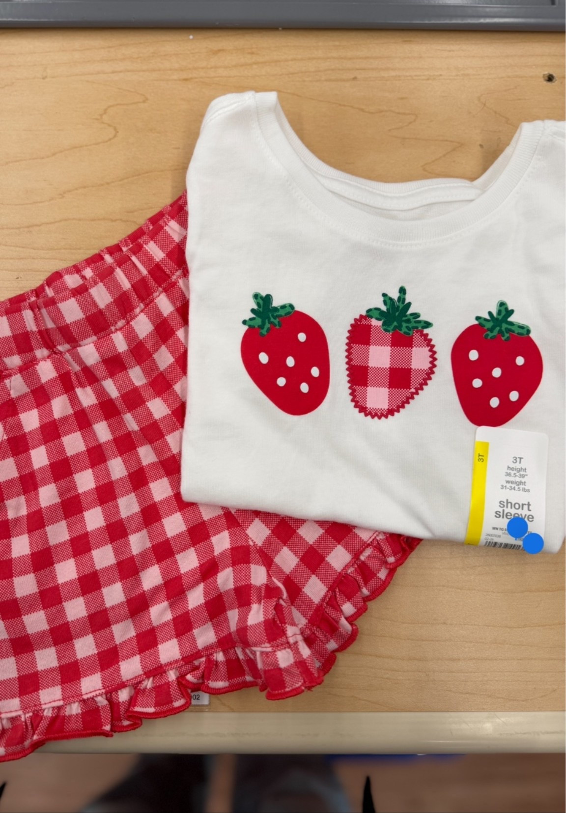 The strawberry shirt is only 3.50 and the matching gingham shorts aren't that much more. Perfect toddler outfit.

#LTKmomlife #LTKSaleAlert #LTKKids