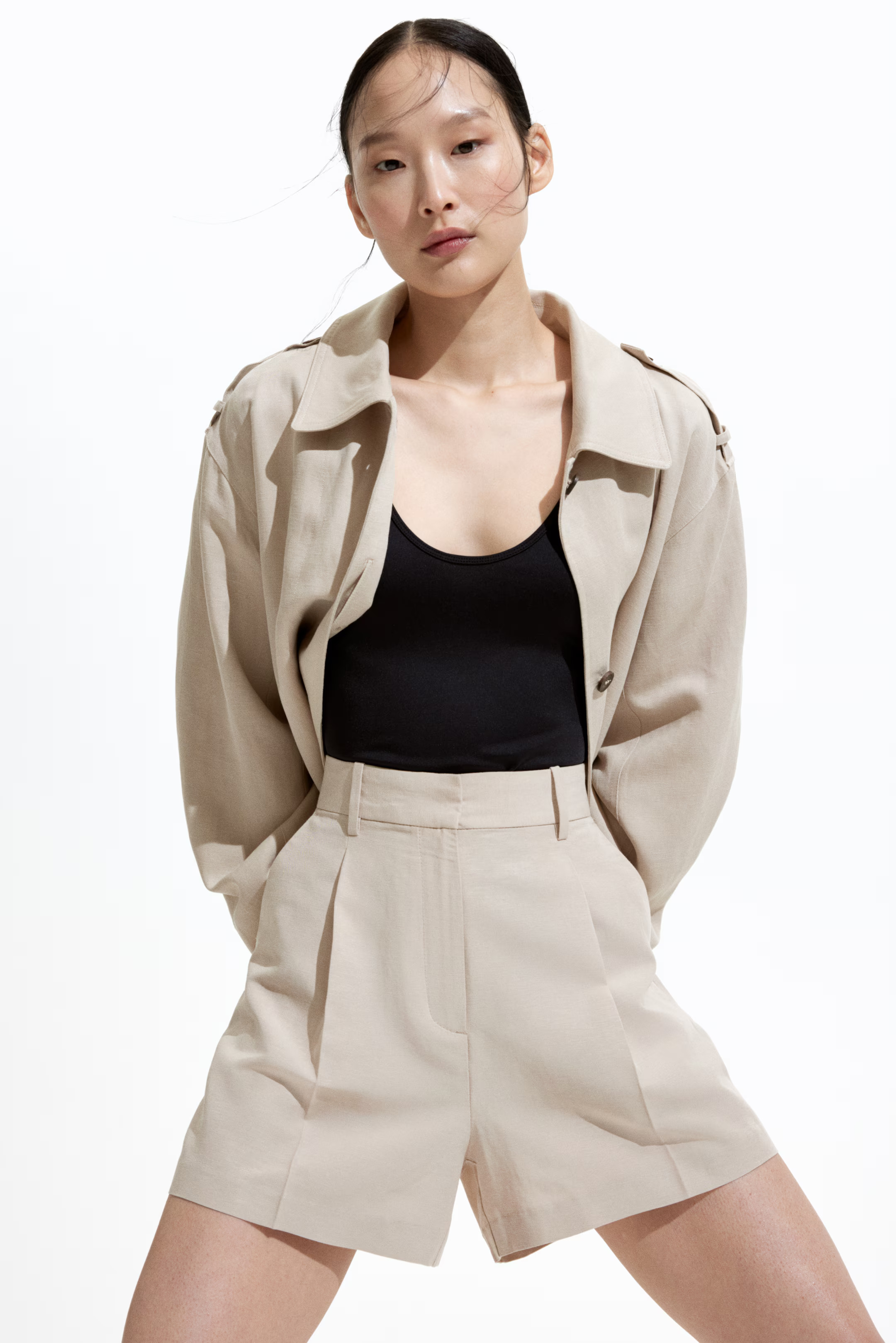 Linen-Blend Shorts | H&M (US + CA)