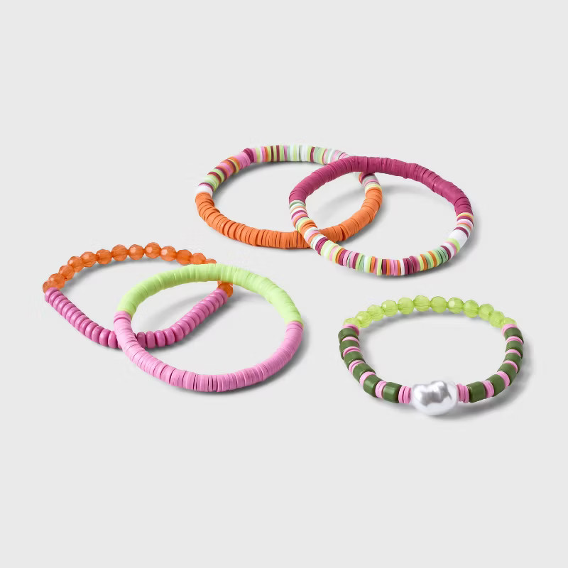 Beaded Stretch Bracelet 5pc - A New Day™ | Target
