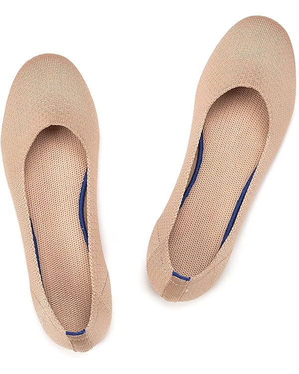 Frank Mully Women’s Ballet Flat Shoes Knit Dress Shoes Round Toe Slip On Ballerina Walking Flat... | Amazon (US)