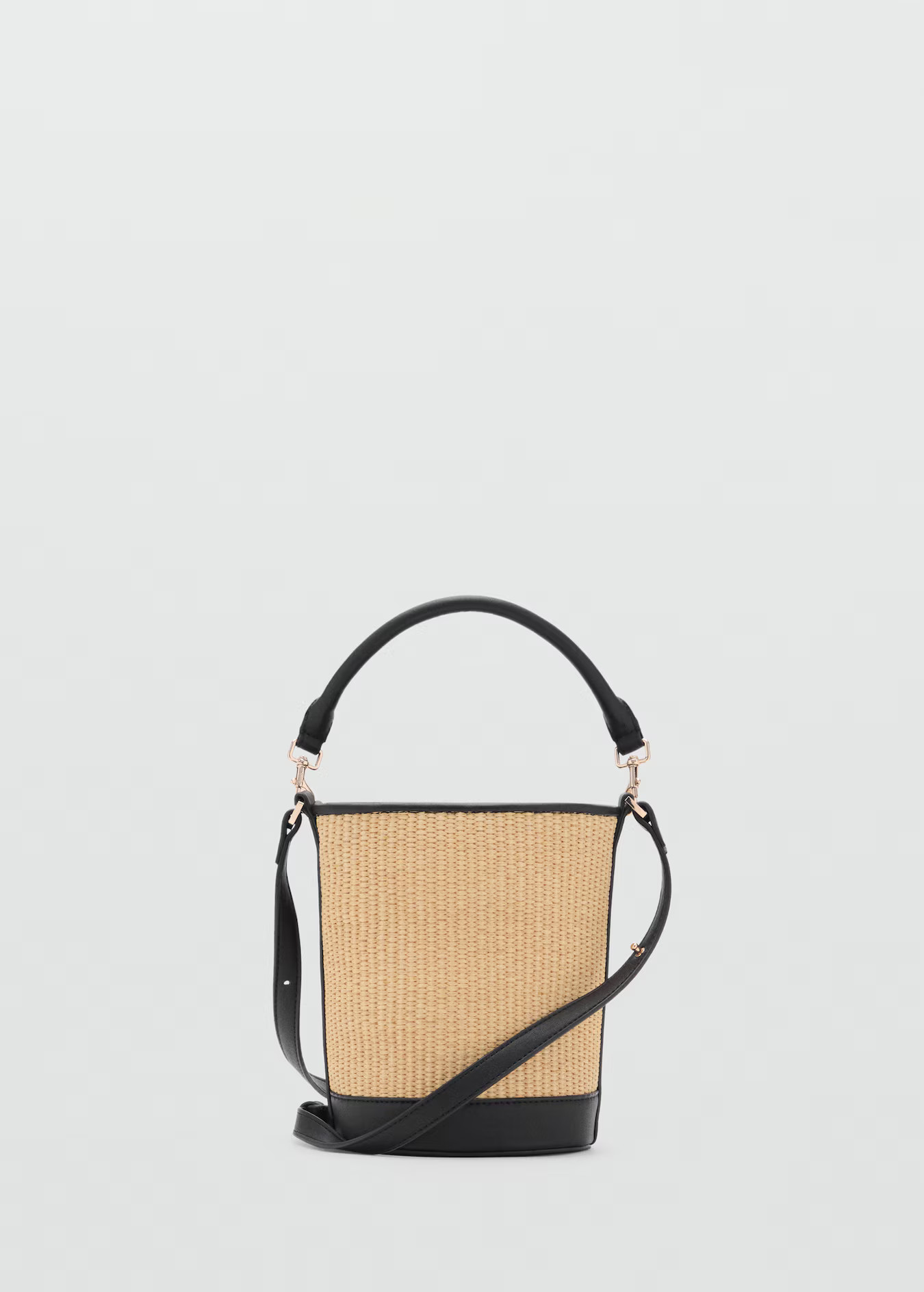 Small raffia bucket bag - Women | MANGO USA | Mango (US/MX/AU)