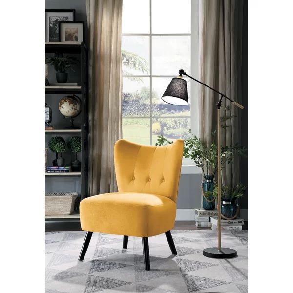 Easterling 22.5" Wide Tufted Velvet Slipper Chair | Wayfair North America
