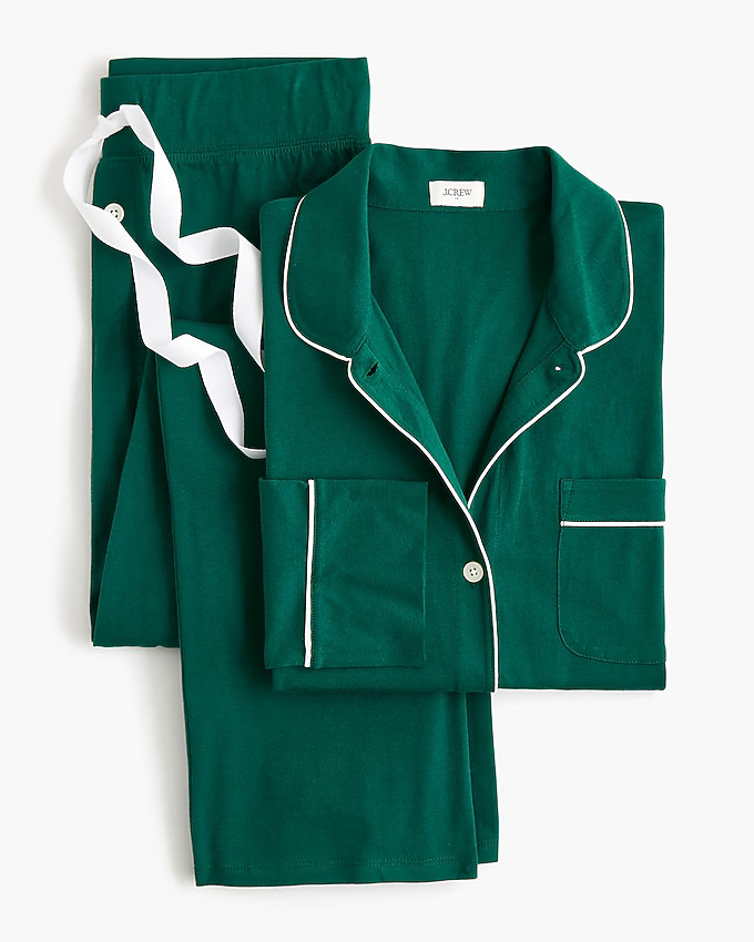 Long-sleeve knit pajama set | J.Crew Factory