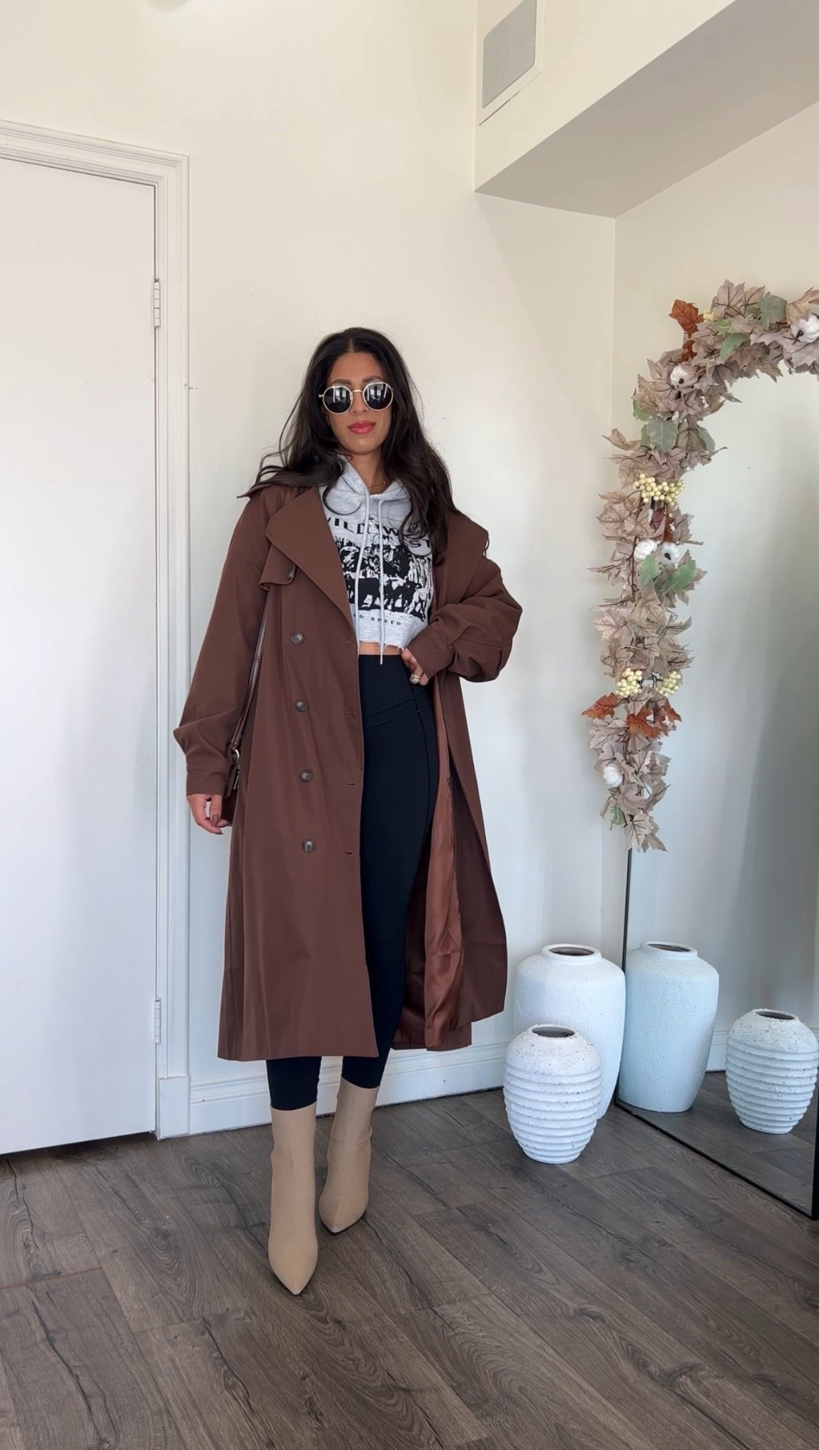 Casual fall outfit with trench coats and leggings 

#LTKSeasonal #LTKFindsUnder50 #LTKActive