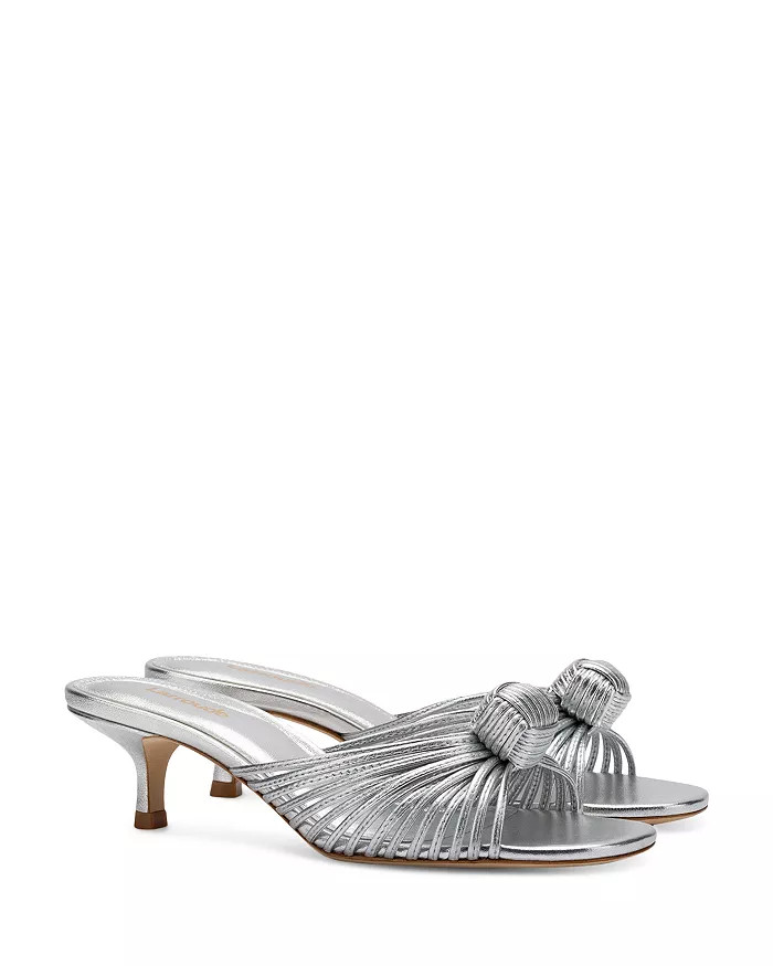 Larroud&eacute; Women's Valerie Slip On Knotted Mid Heel Sandals Shoes - Bloomingdale's | Bloomingdale's (US)