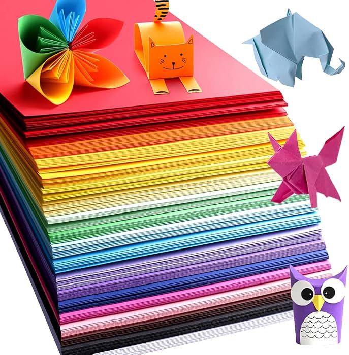 Origami Paper, Pack of 200 Sheets - 20 Vivid Colors - Double Sided - 6 Inch Square, Easy Fold Pap... | Amazon (US)