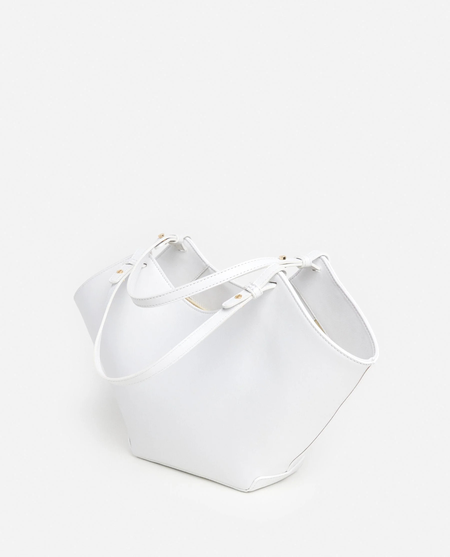 Dilba Mini Tote Bag Leather White Bag | Flattered