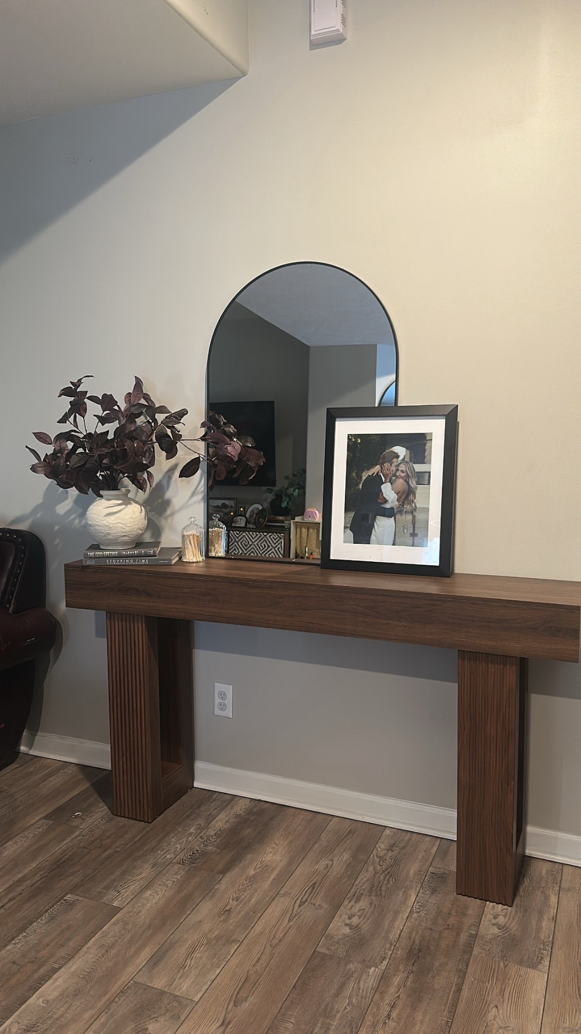 This entryway table came in from walmart and it is SOOOO good! I am so impressed for the price i paid. this is amazing quality. Durable heavy and looks like real wood! ⭐️⭐️⭐️⭐️⭐️

#LTKSaleAlert #LTKSeasonal #LTKHome