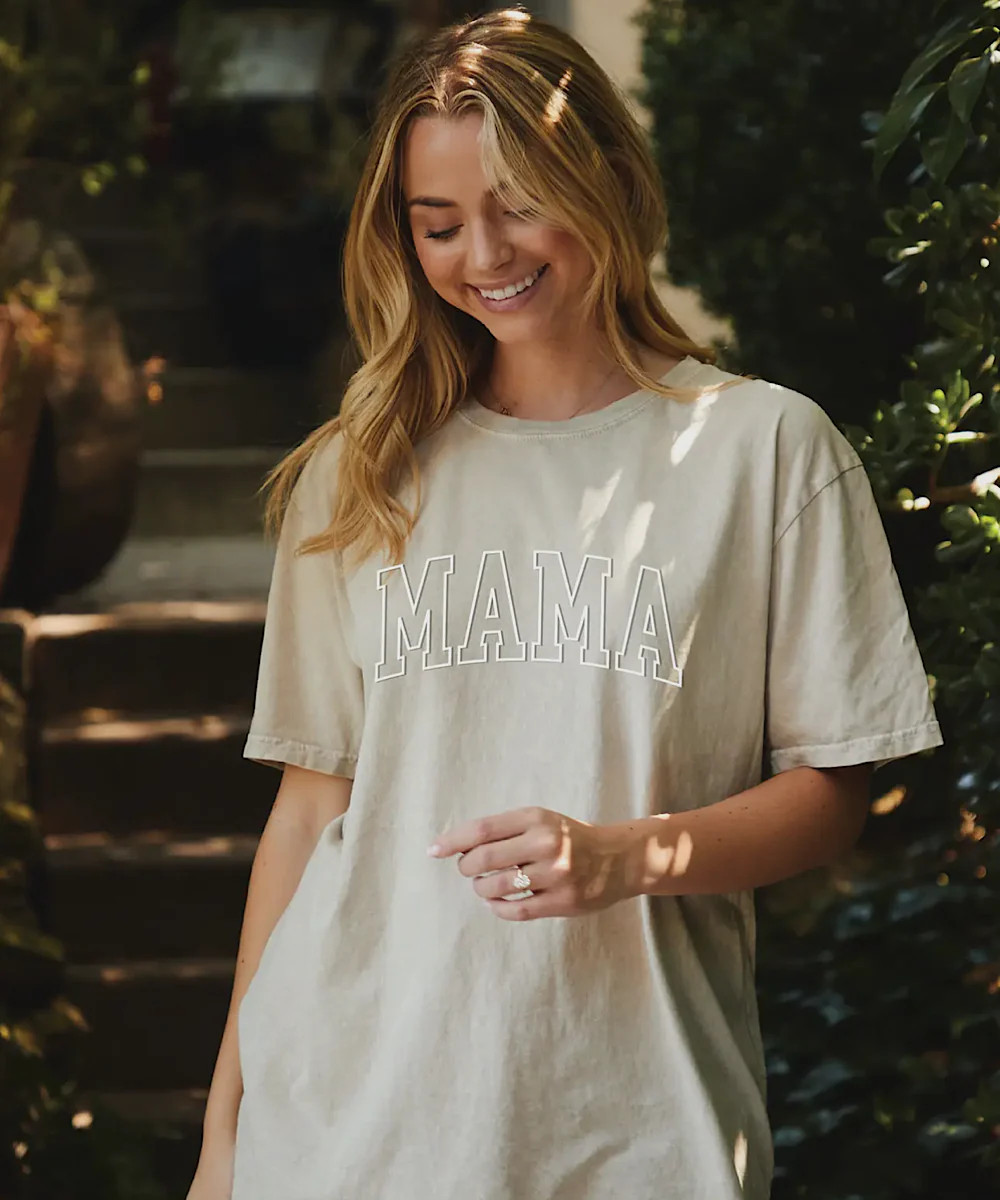 Mama Oversized Mineral Top (Mineral Tan) | Bump City Nashville
