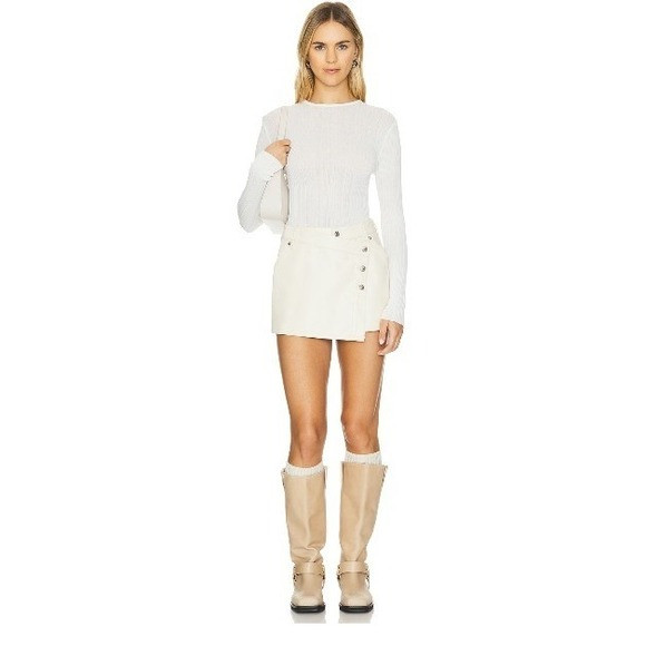 Free People Wynne Vegan Skirt in Bone Size Medium‎ New with Tags | Poshmark