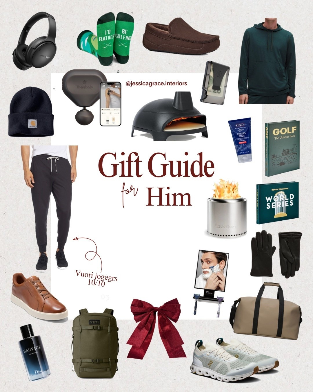 Gifts for him
Joggers
Pizza oven
Books
Weekender bag
Sneakers
Gloves
Backpack
Wallet
Men’s pullover 

#LTKHoliday #LTKGiftGuide #LTKMens