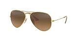 Ray-Ban RB3025 Classic Aviator Sunglasses, Matte Gold/Polarized Brown Gradient, 55 mm | Amazon (US)