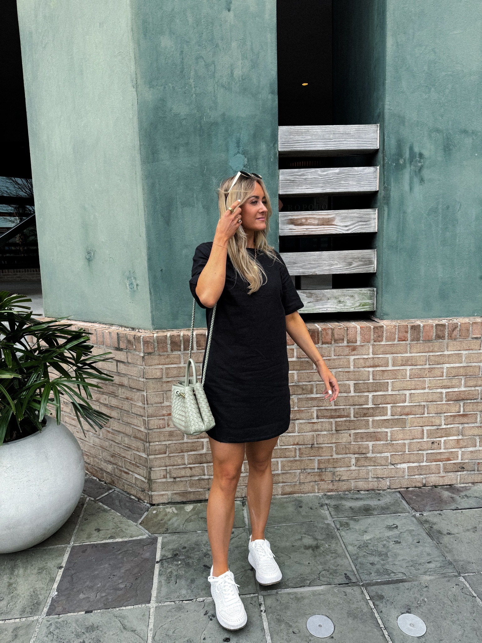 ● NANASALON ● Begonia T-shirt + Dress Set black shirt dress | Agnès b.