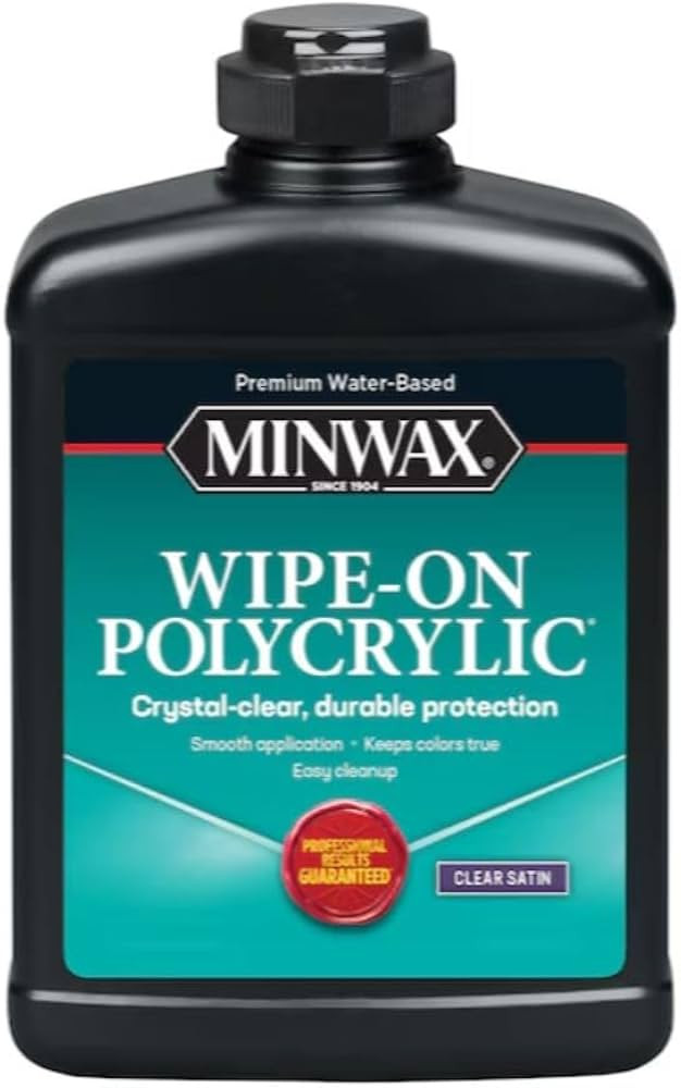 Minwax Water-Based Wipe-On Polyurethane, Satin, 1 Pint | Amazon (US)
