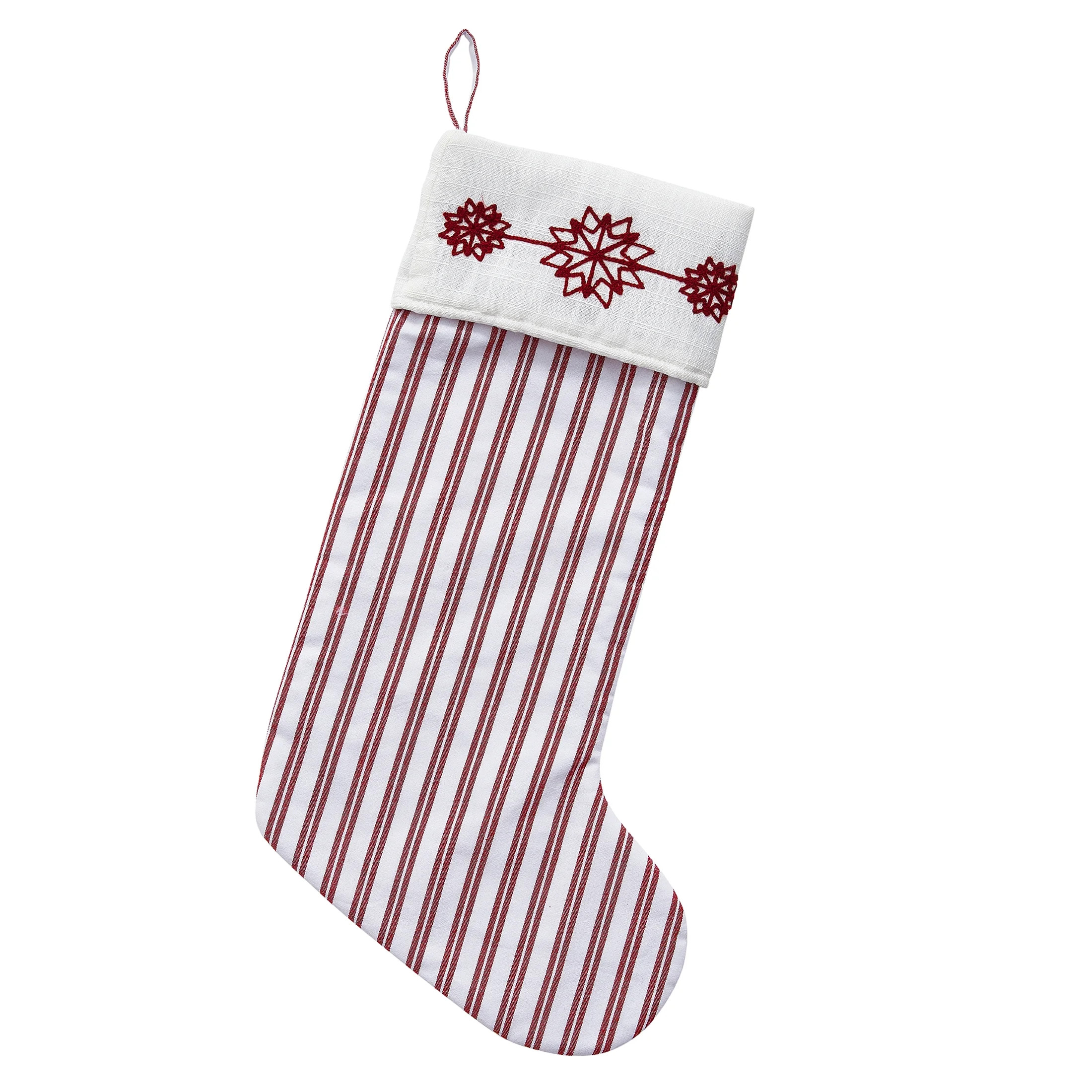 My Texas House Fallon Red Snowflake Christmas Stocking, 21" - Walmart.com | Walmart (US)
