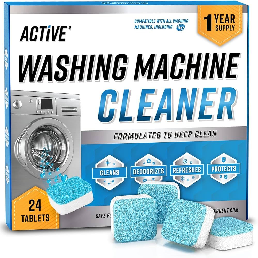 Amazon.com: Washing Machine Cleaner Descaler 24 Pack - Deep Cleaning Tablets For HE Front Loader ... | Amazon (US)