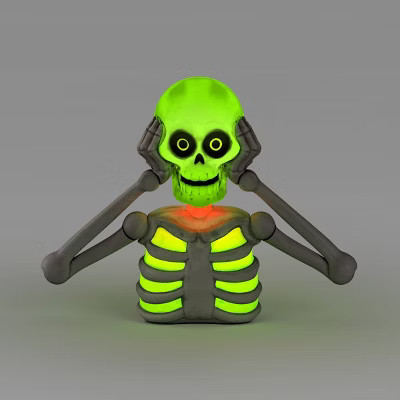 6" Animated Skeleton Torso Groundbreaker Halloween Decorative Prop White - Hyde and EEK! Boutique™ | Target