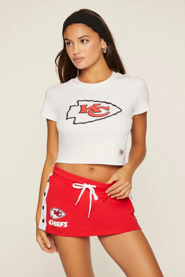 Women's Kansas City Chiefs Baby T-Shirt in White Large | Forever 21