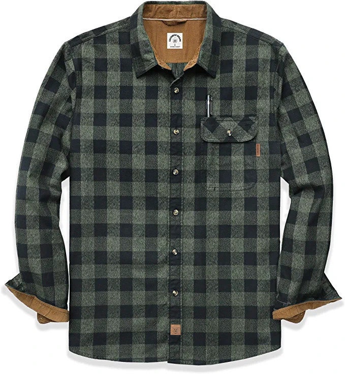 Dubinik® Mens Flannel Shirts Long Sleeve Flannel Shirt for Men Casual Button Down Brushed 100% C... | Amazon (US)