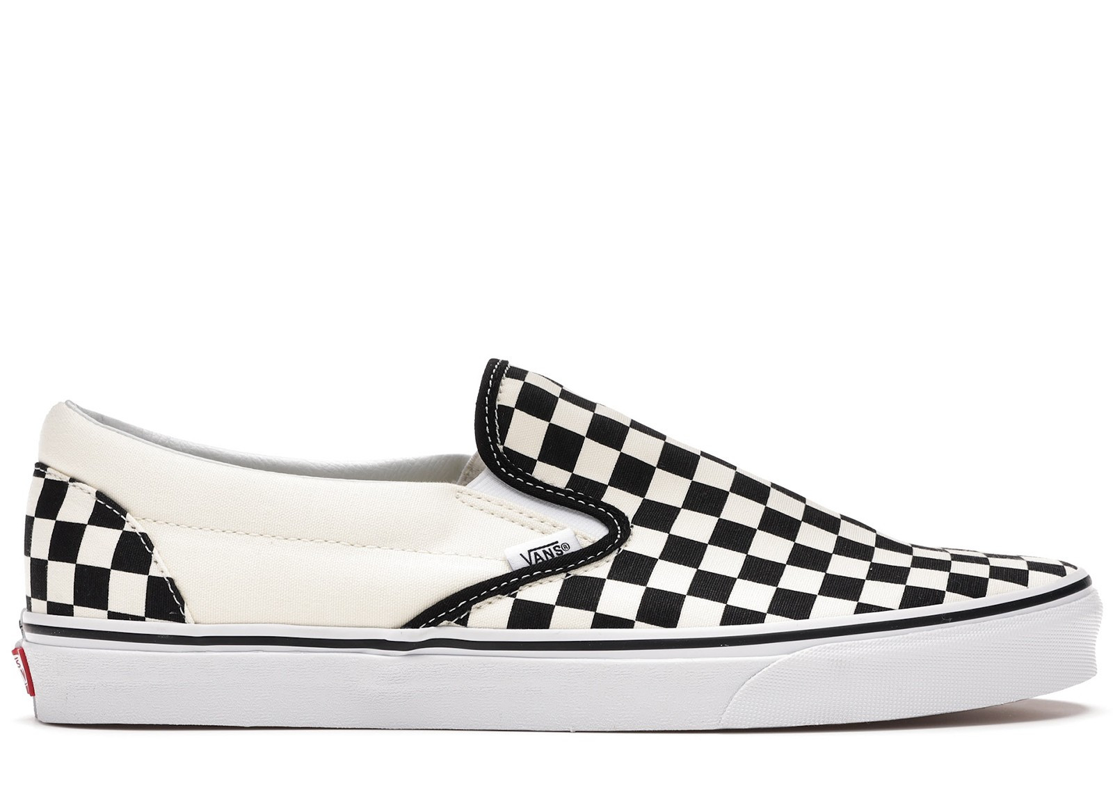 Men's Vans SlipOn Checkerboard Sneakers in Black/Off White | StockX