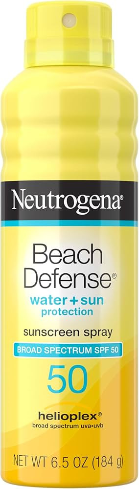 Neutrogena Beach Defense SPF 50 Sunscreen Spray, Broad Spectrum, Lightweight & Fast Absorbing, Ox... | Amazon (US)