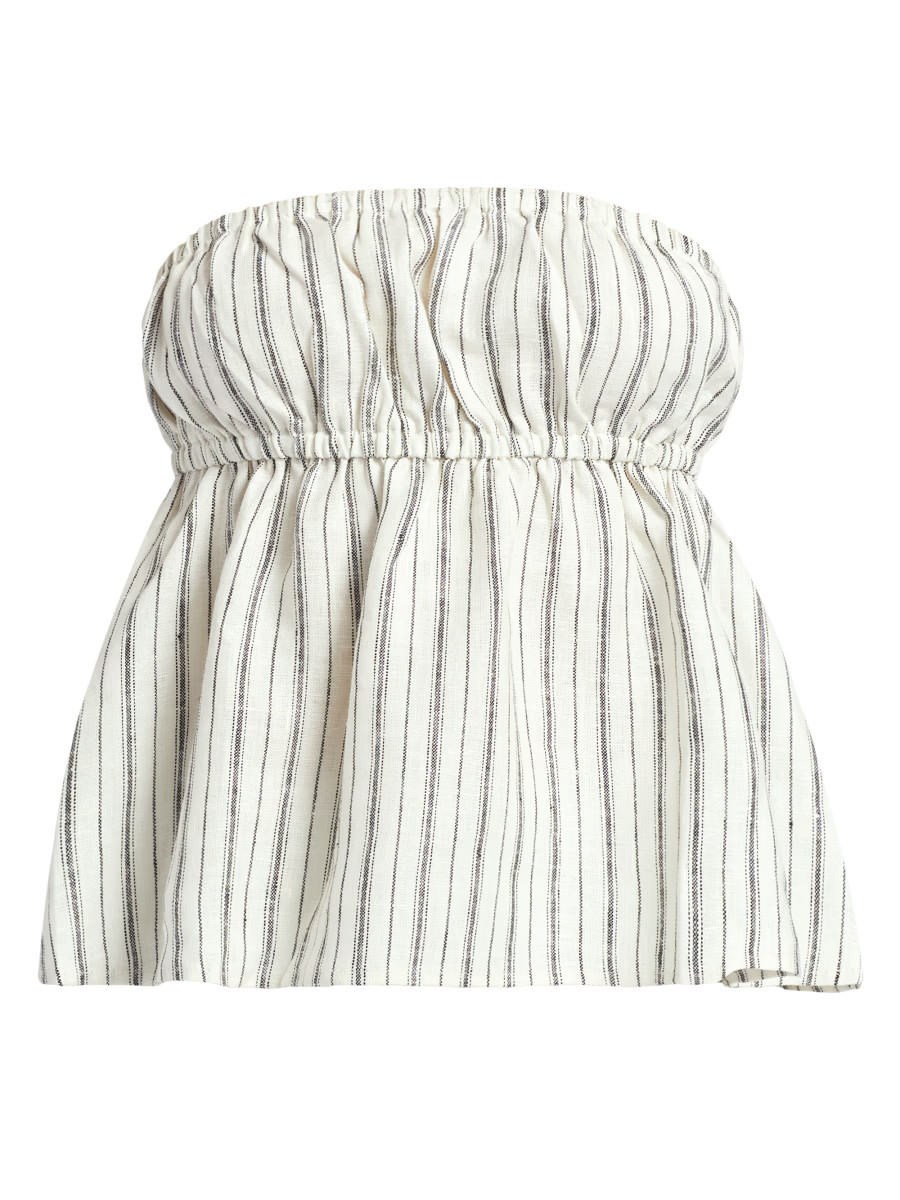 Inez Linen Strapless Top | Saks Fifth Avenue