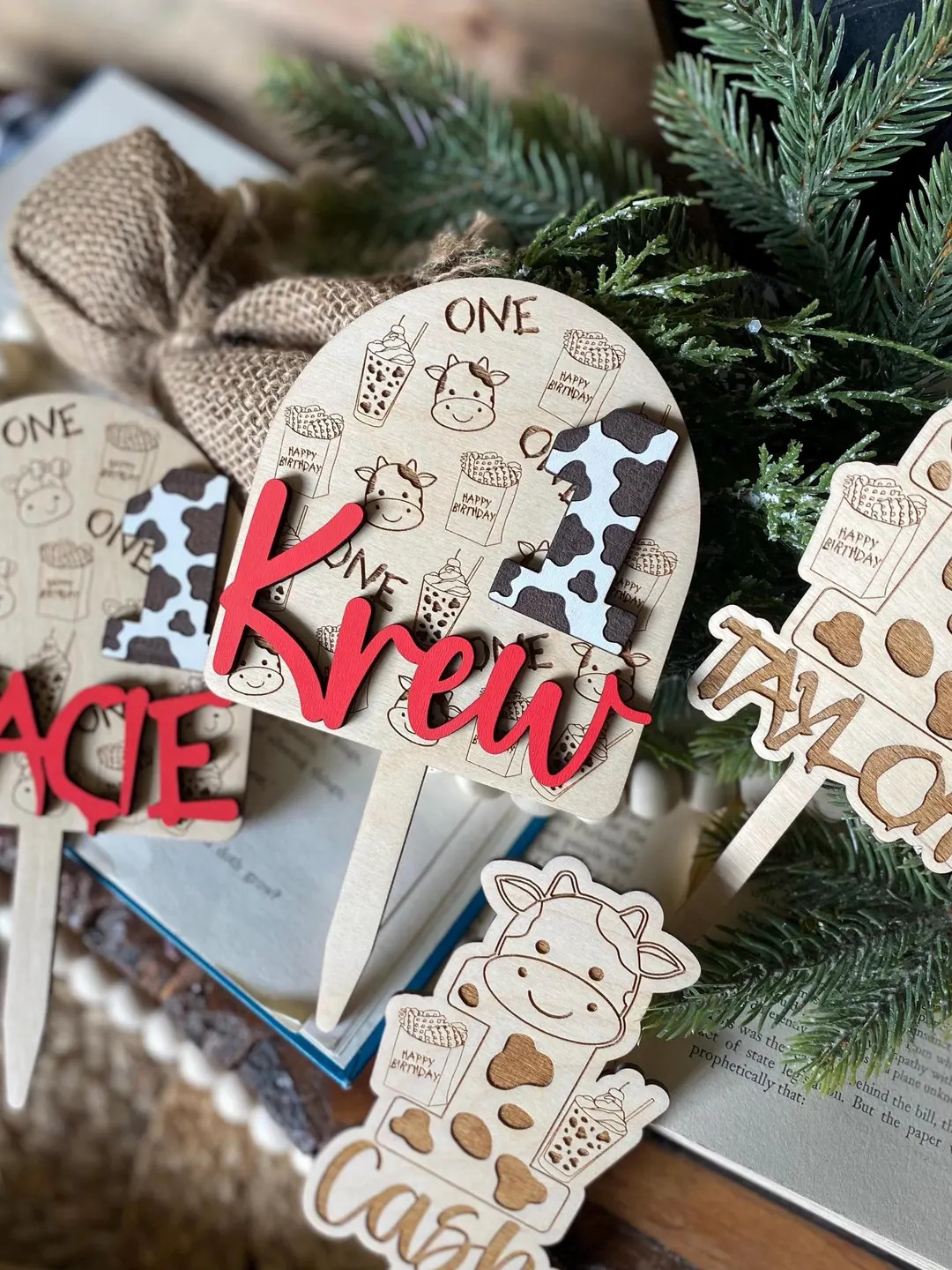 Cow Cake Topper, Nugget Cake Topper, Holy Cow I'm One, Little Nugget Topper, Nugget is One Cake, ... | Etsy (US)