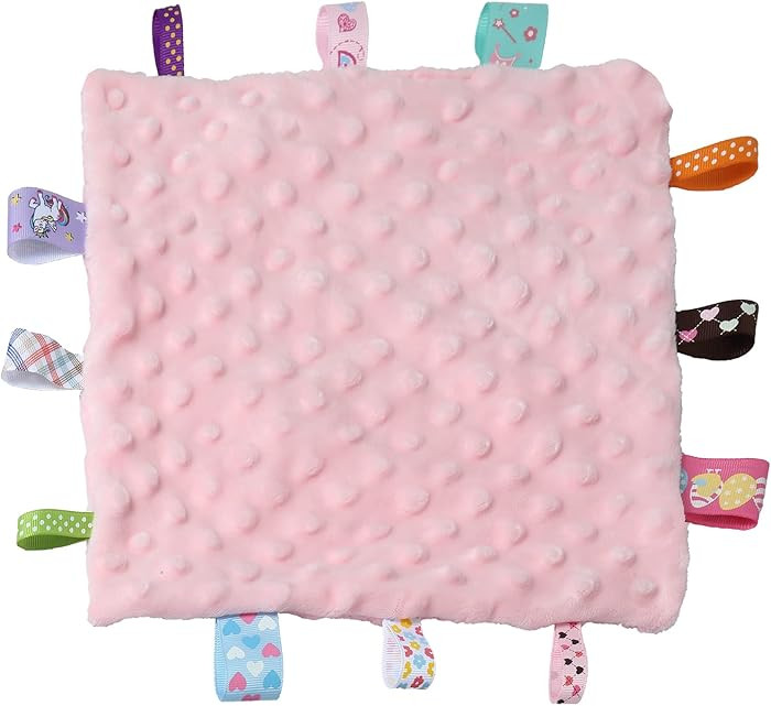 CREVENT Tag Security Blankets for Babies, Soft Small Loveys for Girls, Baby Comforter Sensory Bla... | Amazon (US)