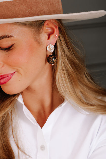 TWT\u00ae Tammy MINI Animal Brown Earrings | The Willow Tree