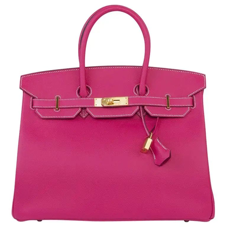 HERMES Rose Tyrien pink Epsom CANDY BIRKIN 35 Bag For Sale at 1stDibs | rose tyrien birkin, herme... | 1stDibs