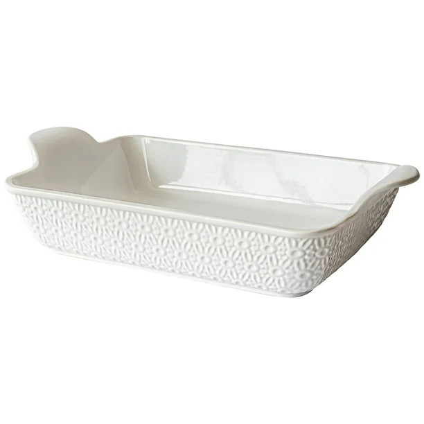 Sofia Home White Stoneware 9x13-Inch Baking Dish by Sofia Vergara - Walmart.com | Walmart (US)