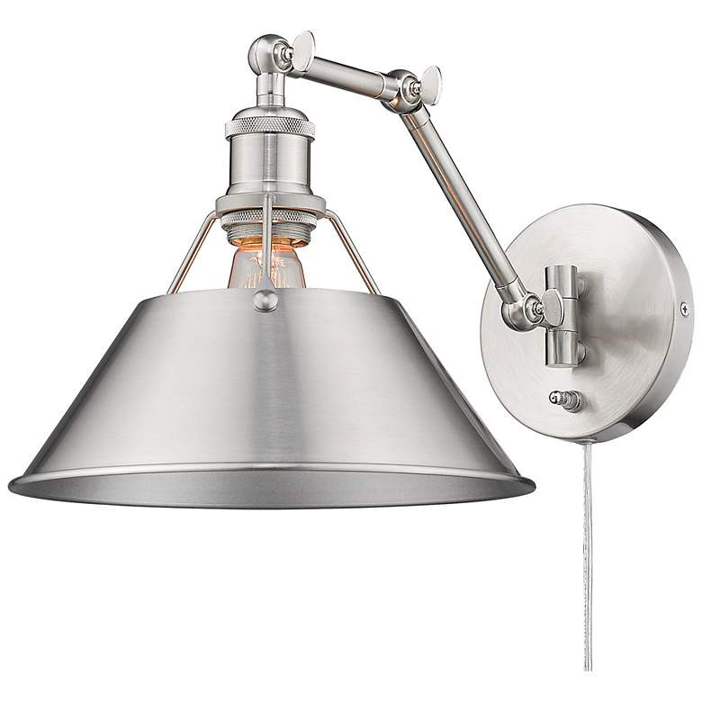 Orwell 10" Wide Pewter 1-Light Swing Arm with Pewter - #025W5 | Lamps Plus | Lamps Plus