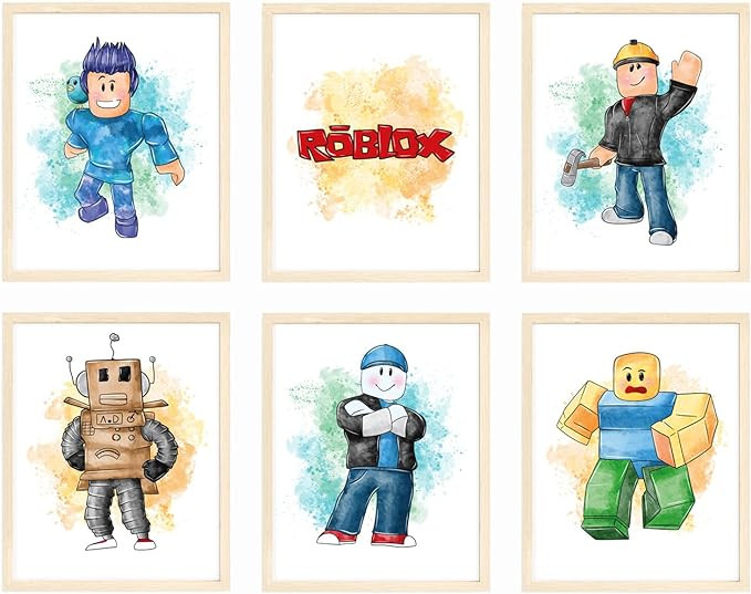 Nistio® Roblox Posters, Mining Pixel Fun Prints, Gamer Themed Wall Decor, Video Gamer Posters, P... | Amazon (US)