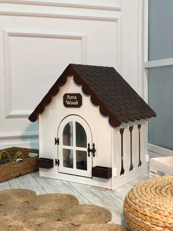 Modern Dog House Wooden Pet House İndoor Dog Bed Dog Crate | Etsy | Etsy (US)