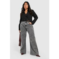 Womens Plus Straight Leg Jeans - Grey - 20 | boohoo (US & Canada)