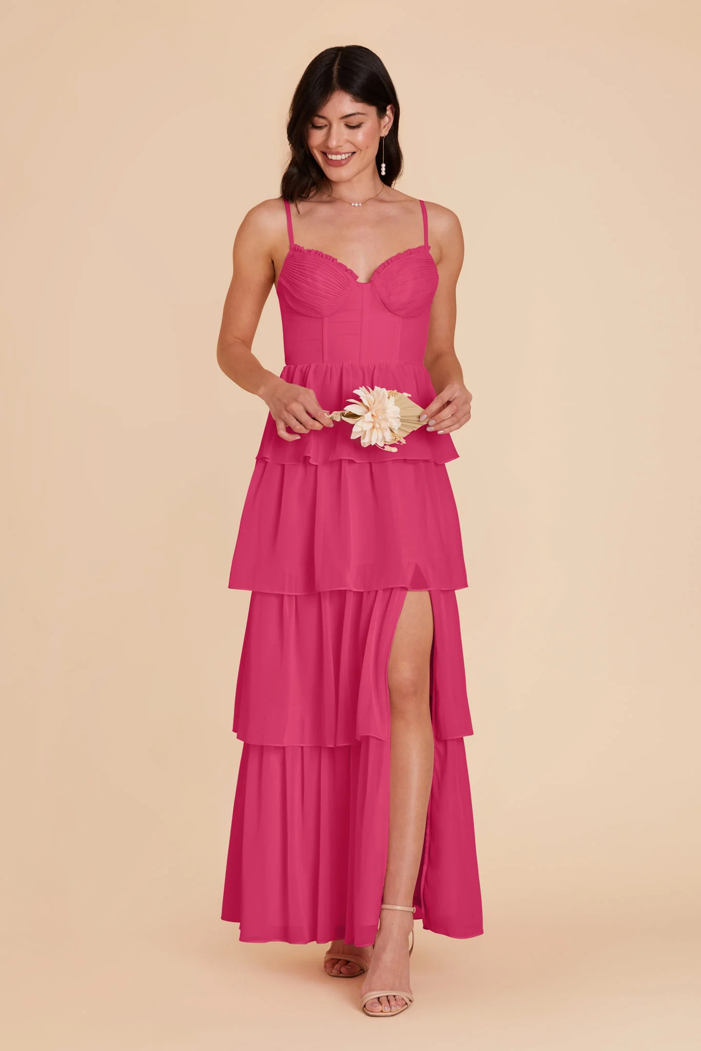 Lola Fuchsia Chiffon Bridesmaid Dress | Birdy Grey | Birdy Grey