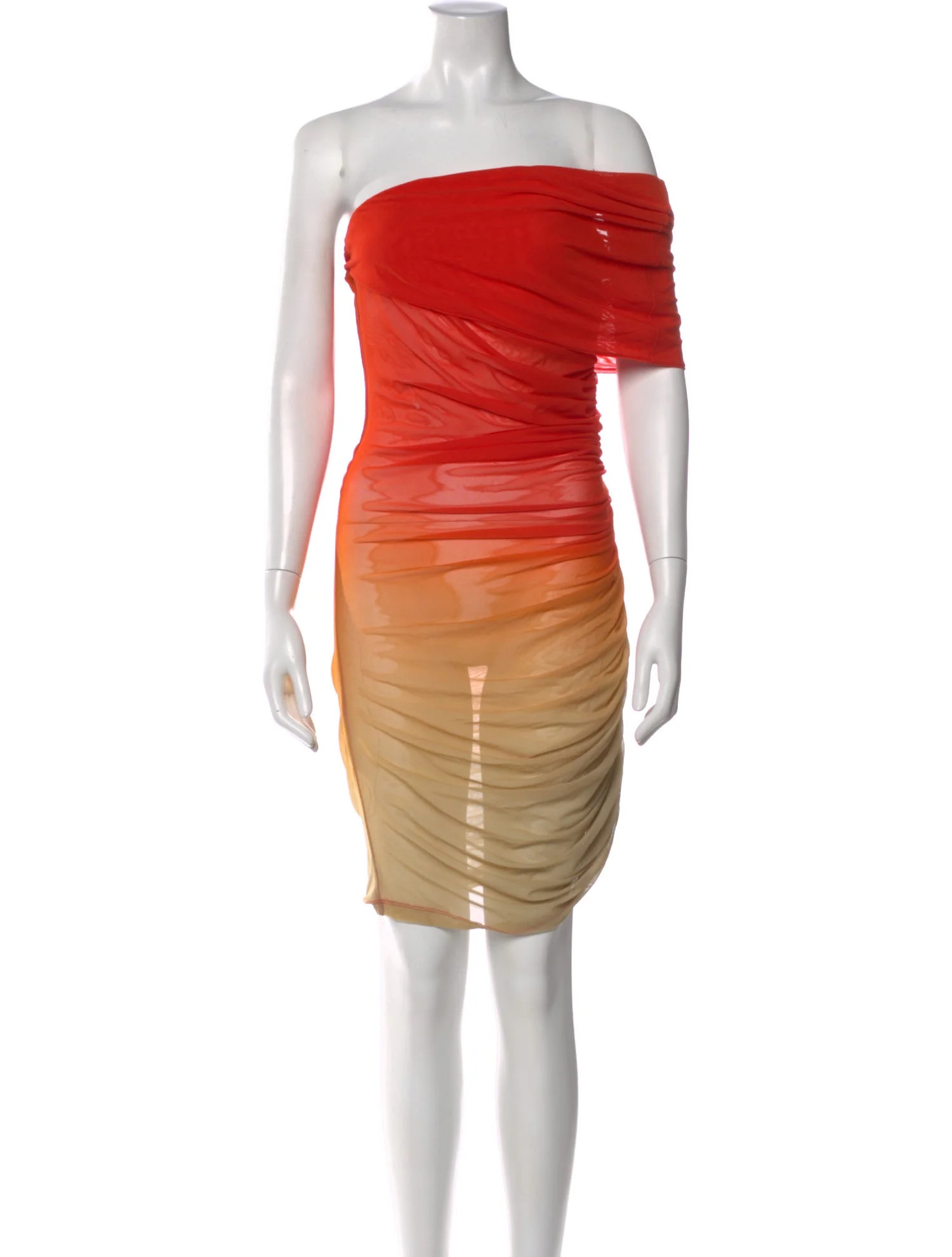 Mugler One-Shoulder Mini Dress w/ Tags | The RealReal