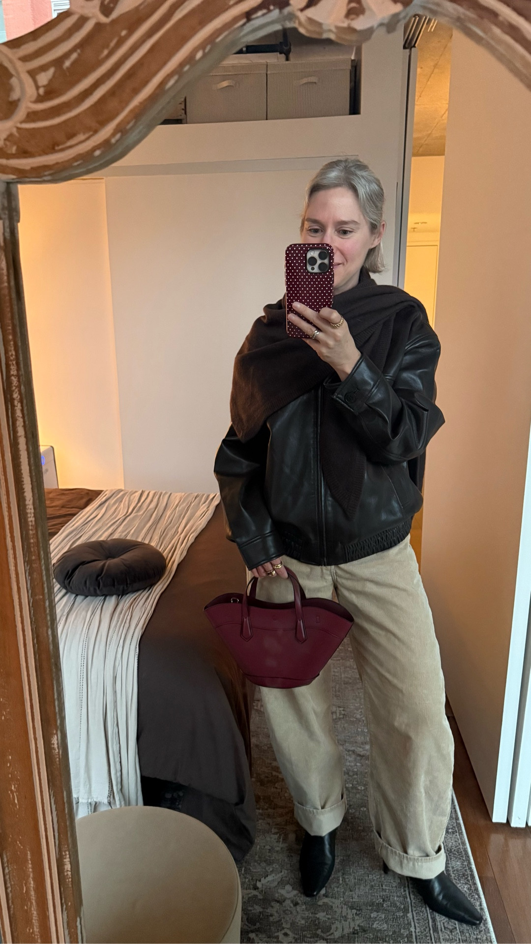 A casual date night look wearing my favourite corduroy pants and leather bomber jacket. Pants size 27 regular, jacket size smalll

#LTKdatenight #LTKwinter #LTKcanada