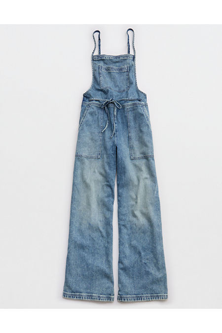 Aerie Lace Through Overall Women's Blue XXS | American Eagle Outfitters (US & CA)