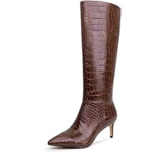 Knee High Boots for Women, with Stiletto Heel and Pointed Toe Design, Classic and Sexy | Amazon (US)