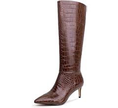 Knee High Boots for Women, with Stiletto Heel and Pointed Toe Design, Classic and Sexy | Amazon (US)