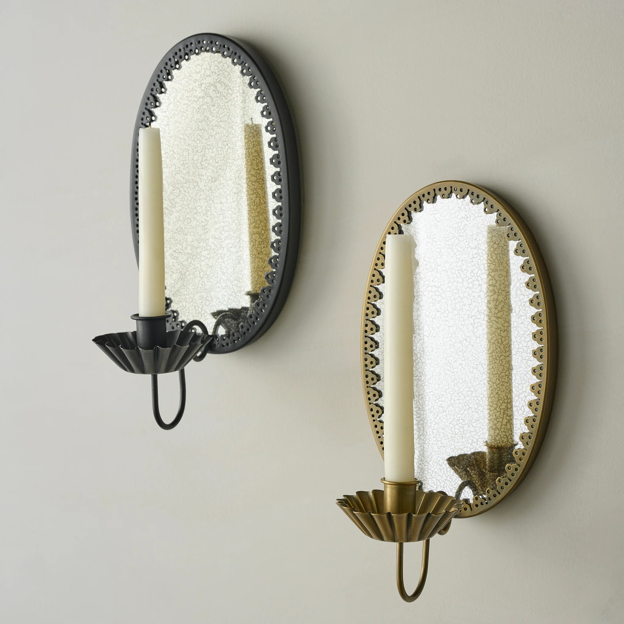 Oval Antique Mirrored Sconce | Magnolia